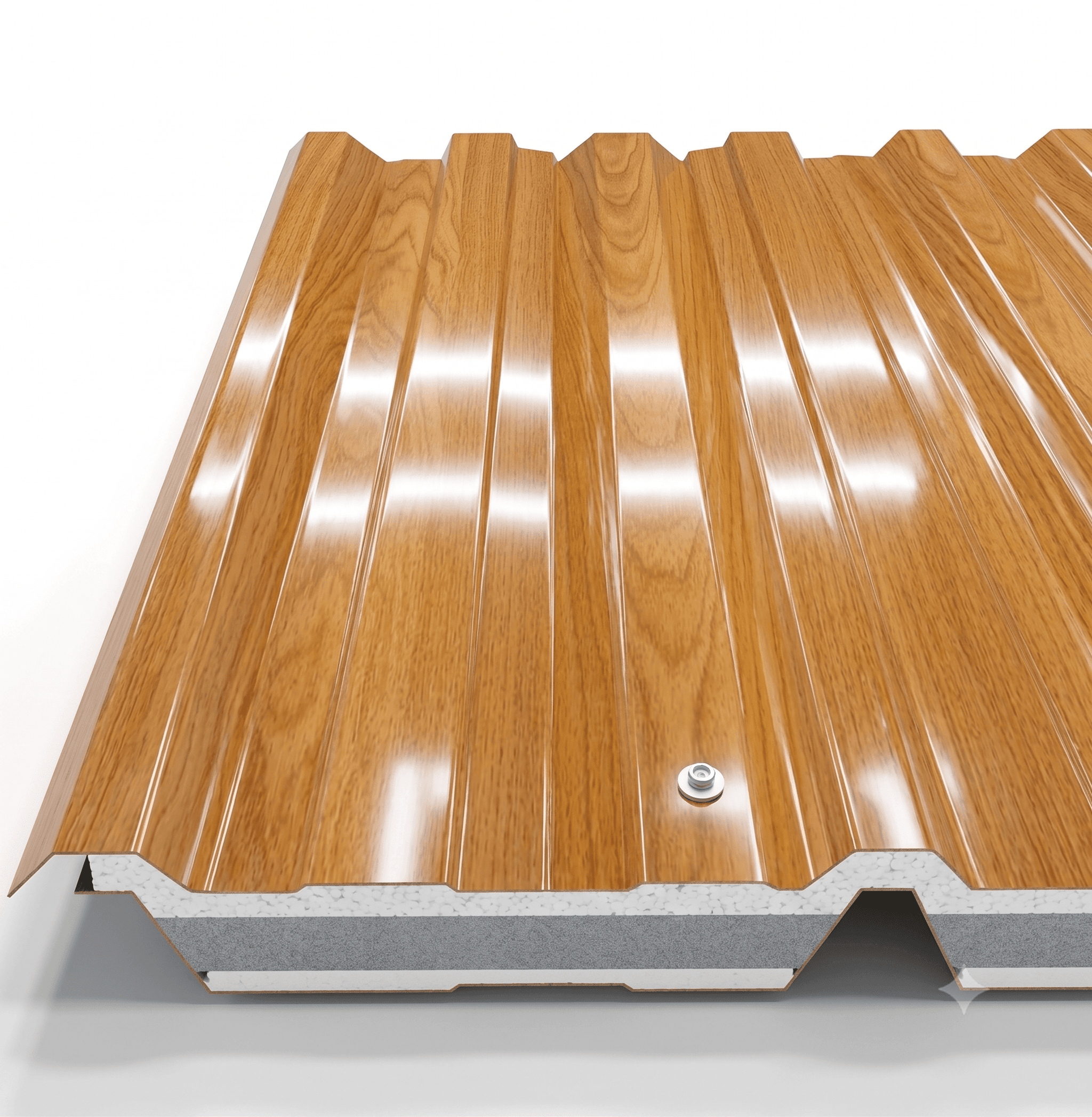 TELHA AMADEIRADA ISOTÉRMICA 30 MM TRAPEZOIDAL